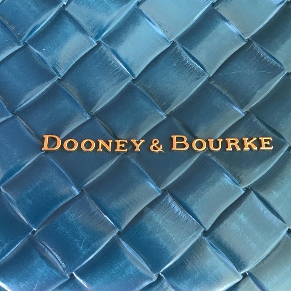 Dooney woven Barlow satchel basket weave embossed leather - Picture 12 of 16